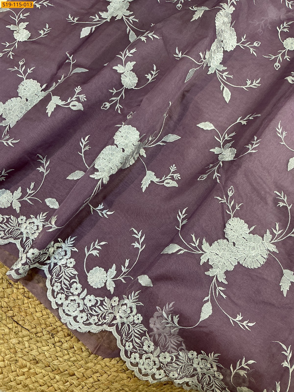 Lavendar Fancy banarasi Organza saree
