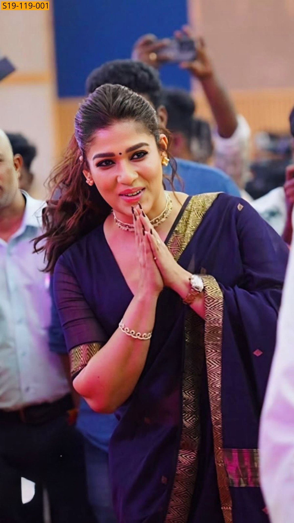 Violet Banarasi Soft Monika Silk Saree