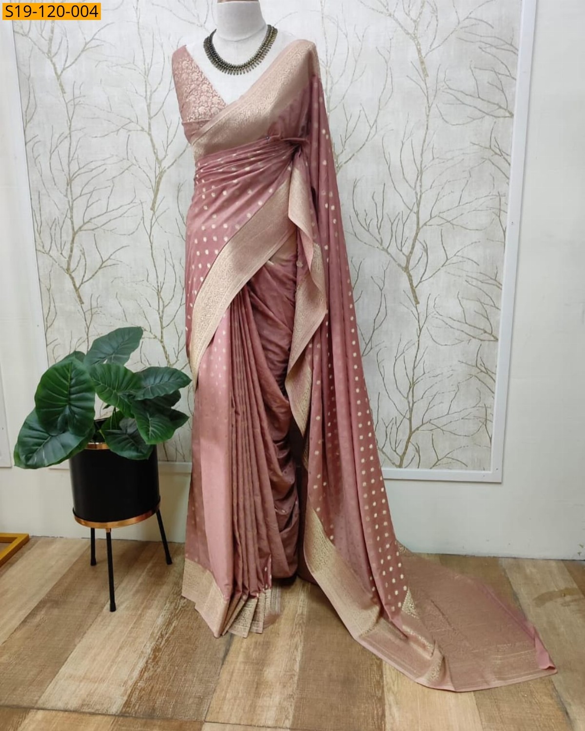 Peach Dyble Warm Soft Silk saree