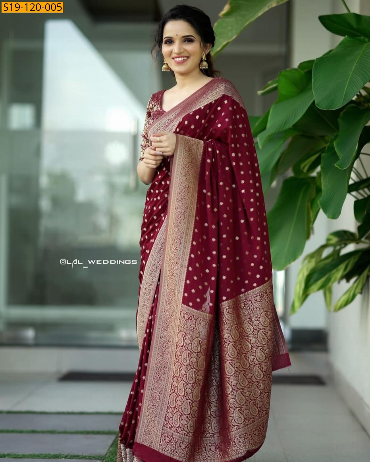 Maroon Dyble Warm Soft Silk saree
