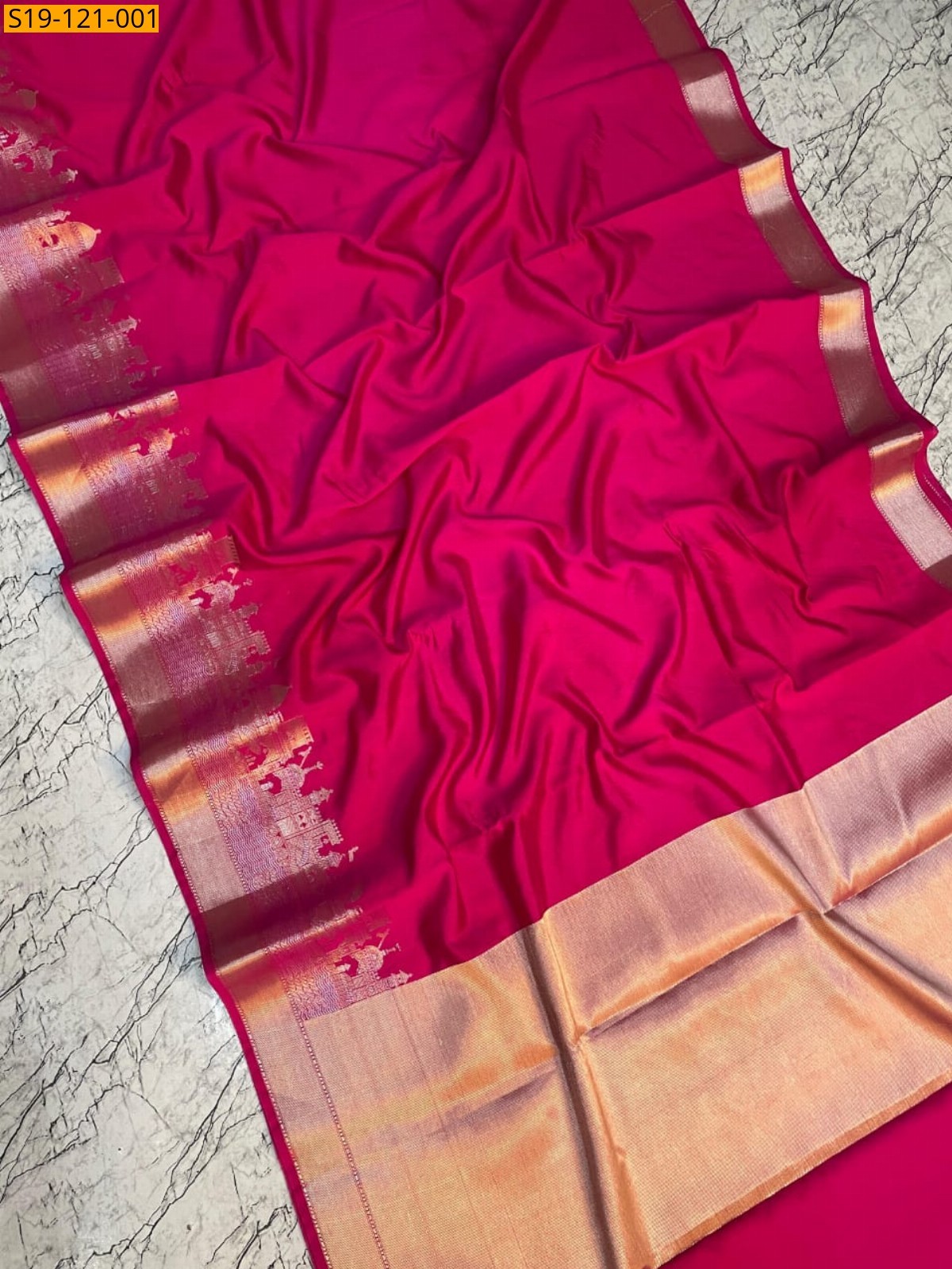 Pink Dyble Warm Soft Silk saree