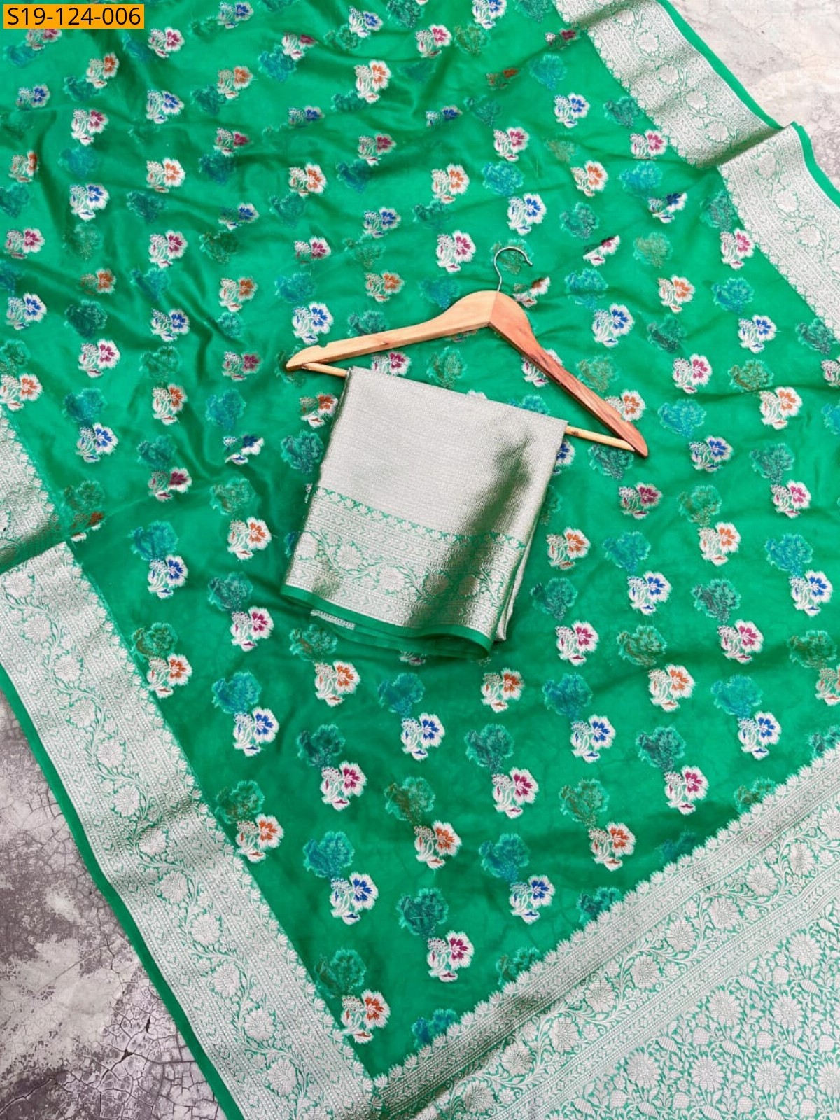 Fancy Banarsi cora organza soft silk saree