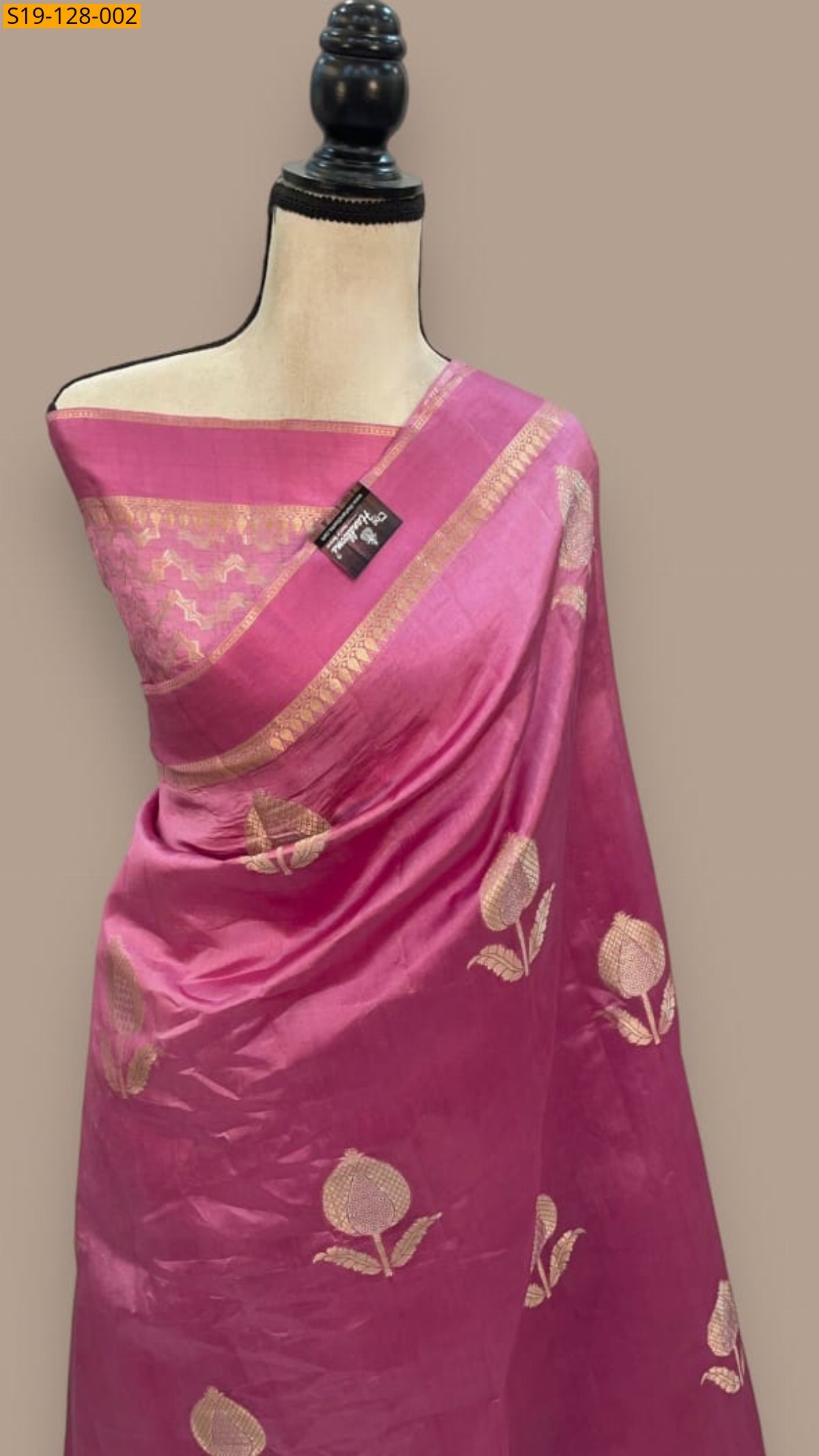 Pink Fancy Raw Mango Soft silk Banarsi Saree