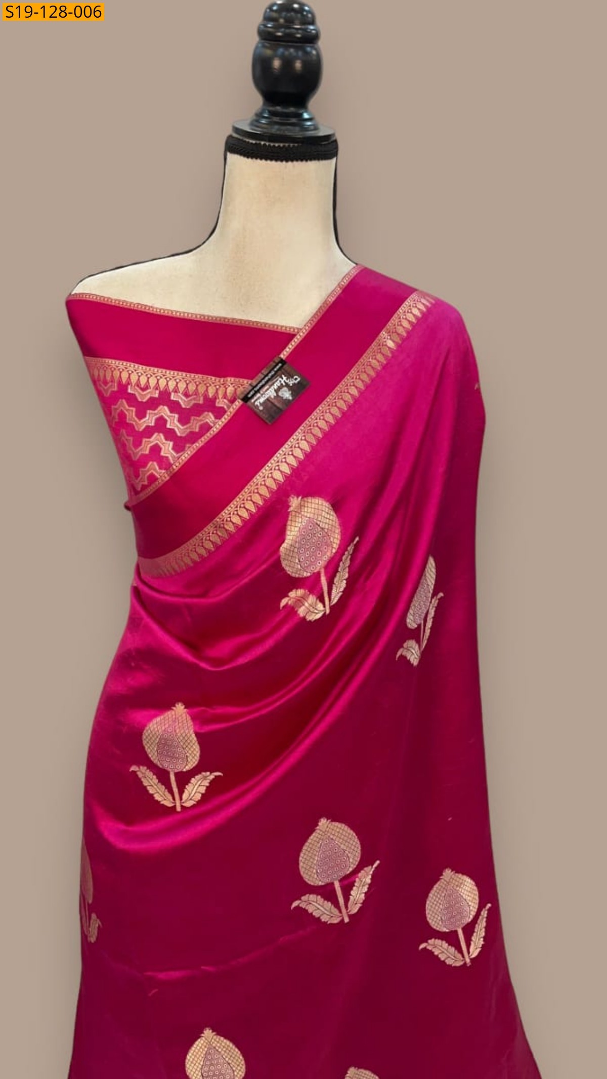 Pink Fancy Raw Mango Soft silk Banarsi Saree