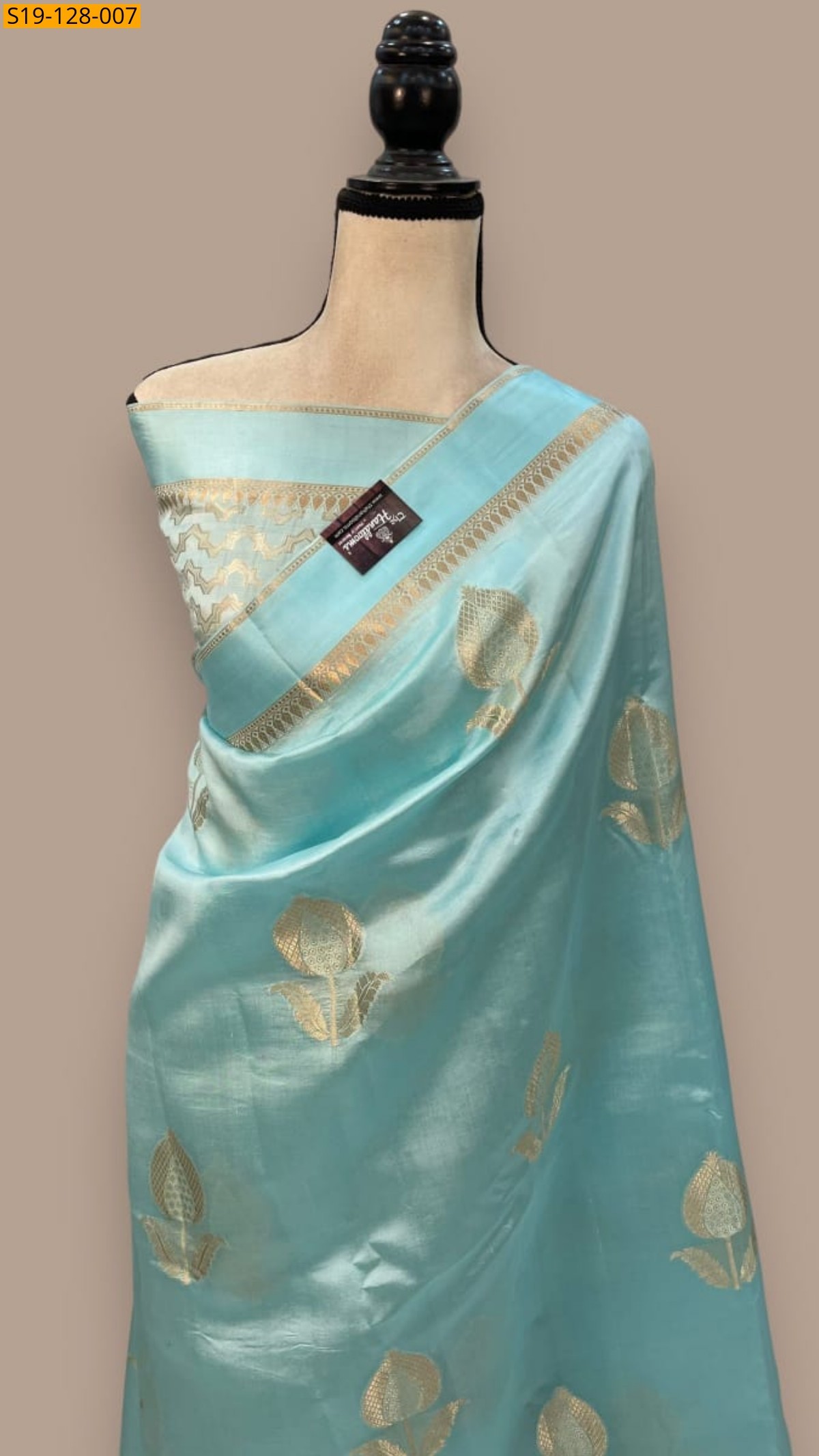 Blue Fancy Raw Mango Soft silk Banarsi Saree