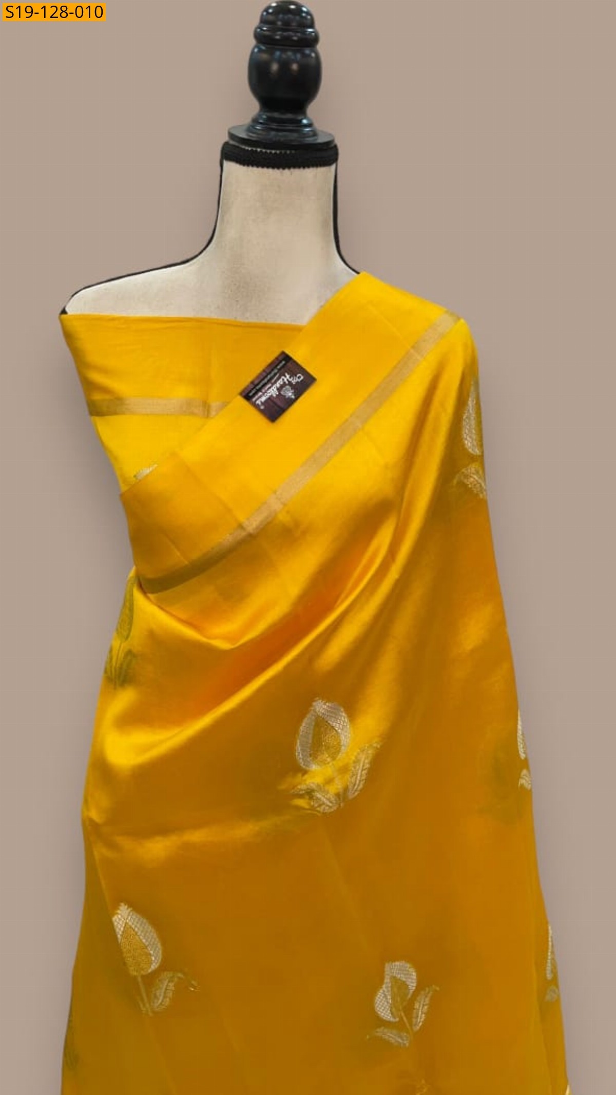Yellow Fancy Raw Mango Soft silk Banarsi Saree