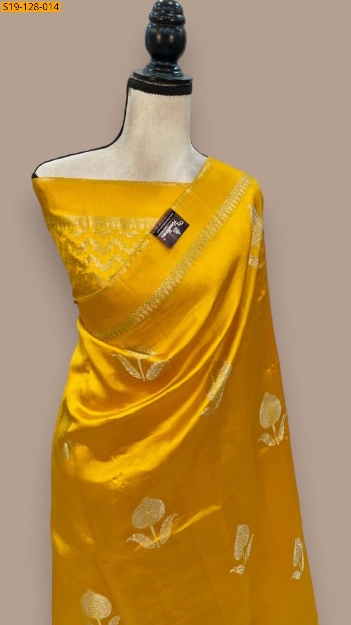 Yellow Fancy Raw Mango Soft silk Banarsi Saree