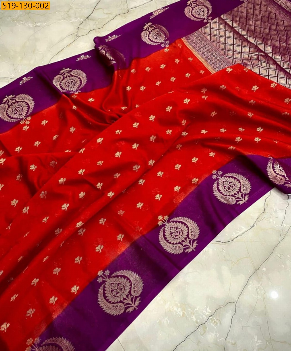 Red Banarasi warm Soft silk Saree