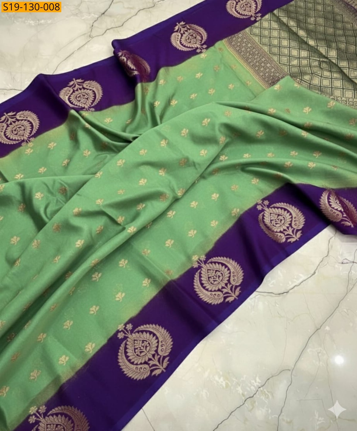 Green Banarasi warm Soft silk Saree