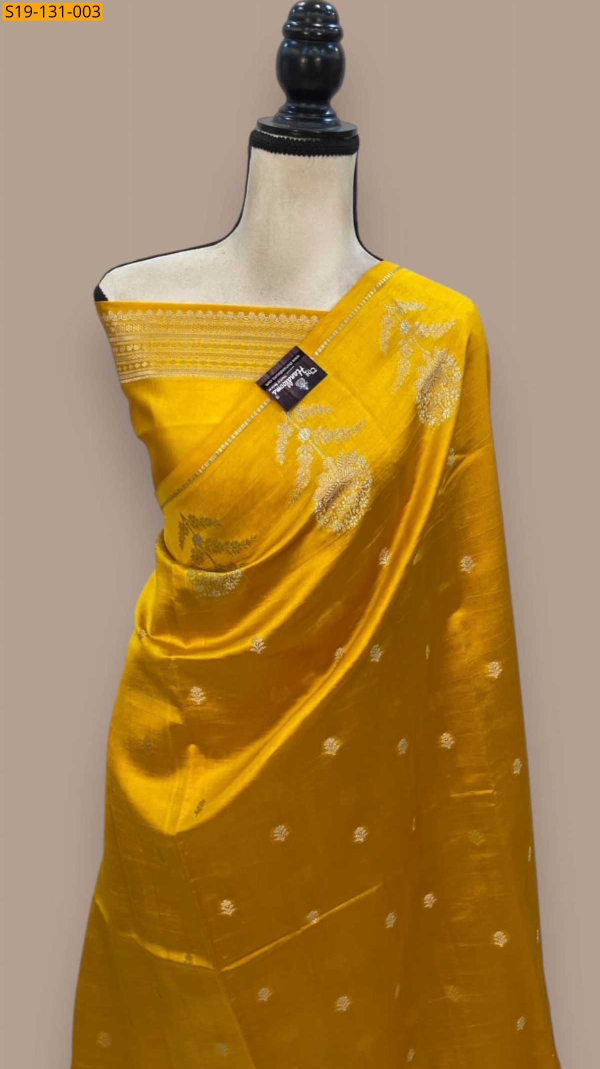 Yellow Fancy Banarasi Dybal warm soft silk sarees