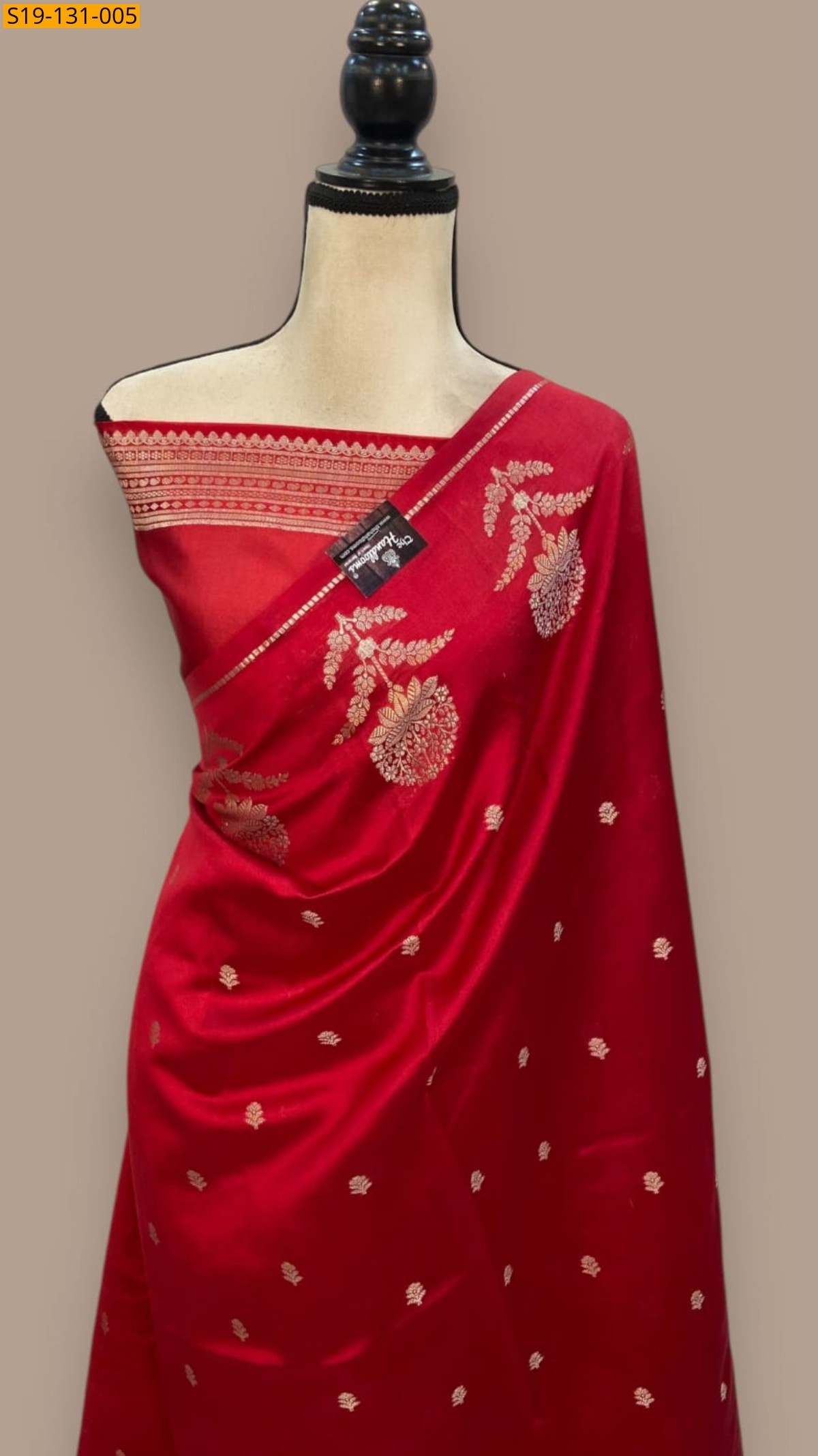 Red Fancy Banarasi Dybal warm soft silk sarees