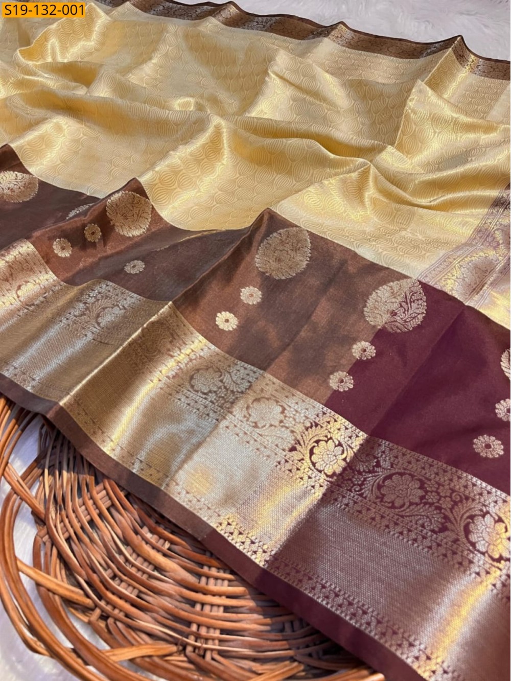 Sandal Banarsi semi katan soft silk sarees Sandal Banarsi semi katan soft silk sarees
