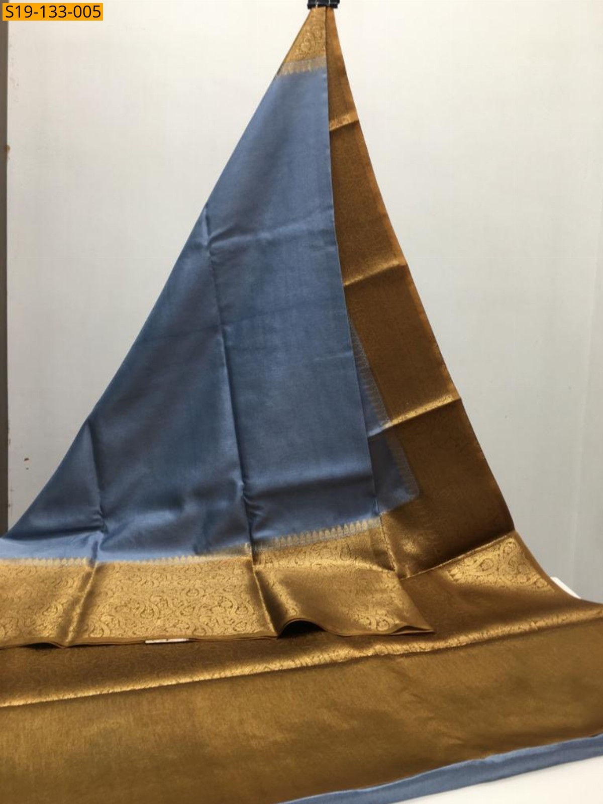 Gray Banarasi daible Georgette soft silk sarees