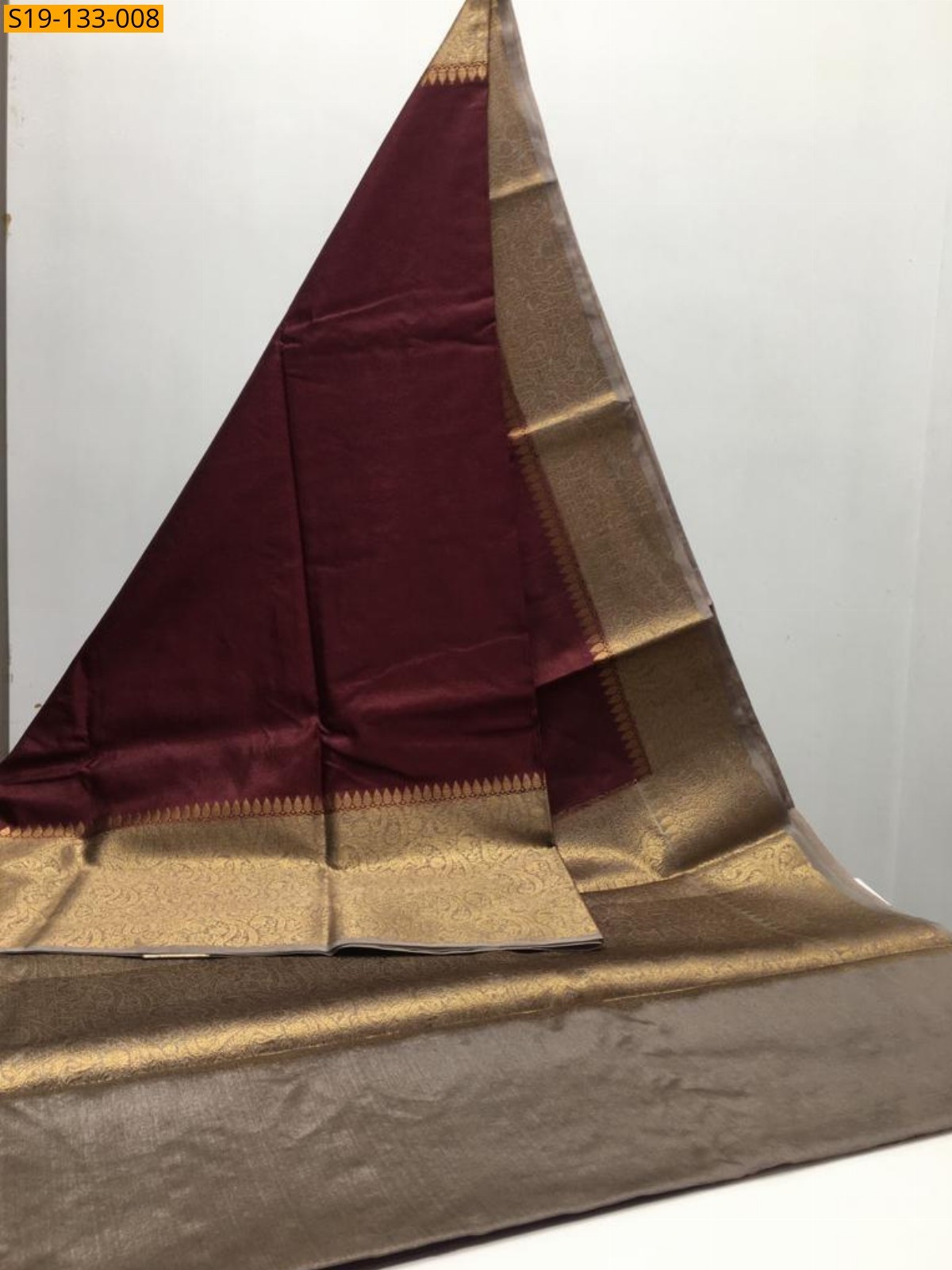 Maroon Banarasi daible Georgette soft silk sarees