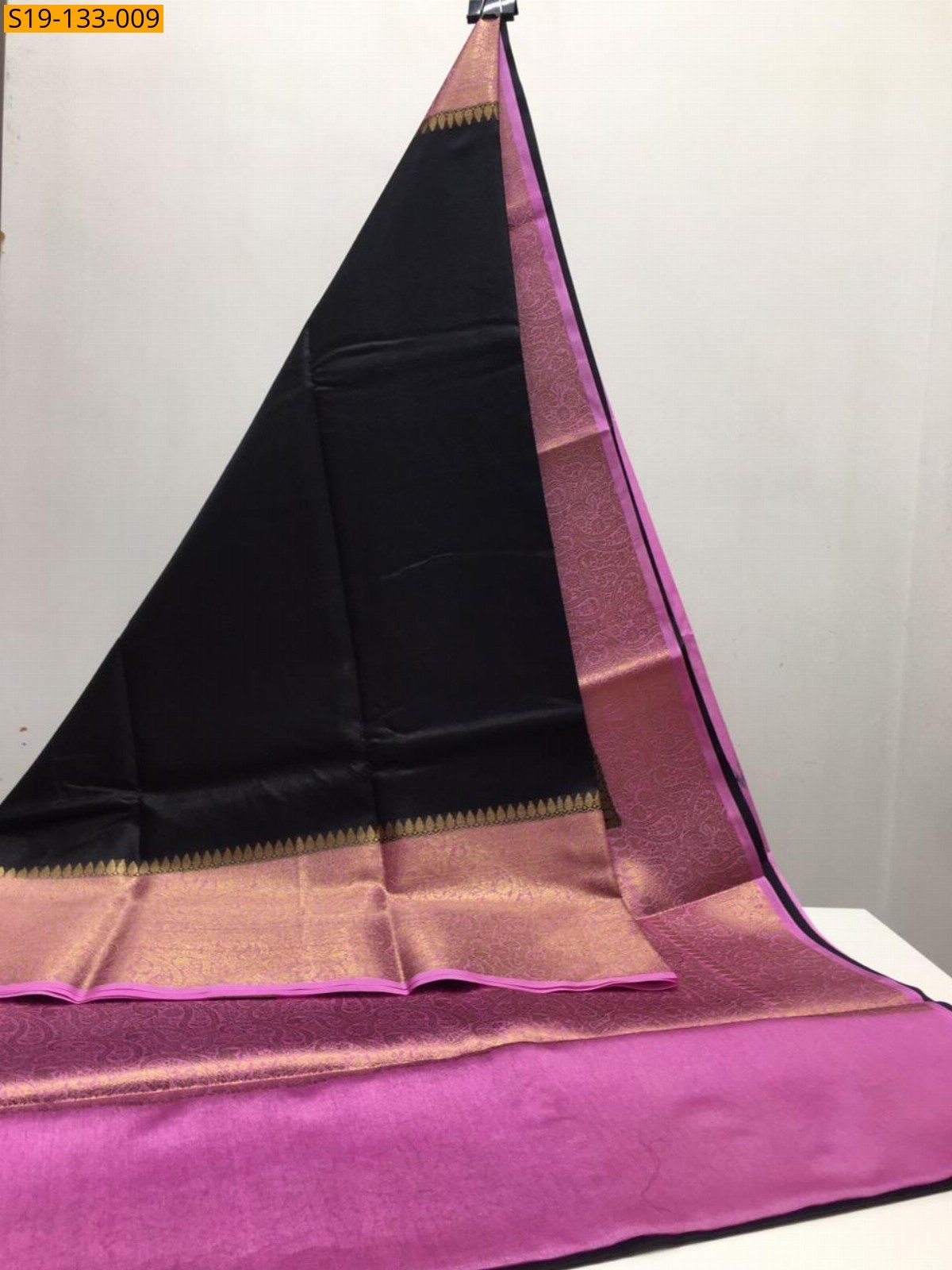 Black Banarasi daible Georgette soft silk sarees