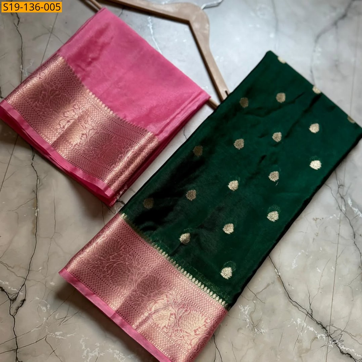 Green Banarasi semi Warm soft silk saree