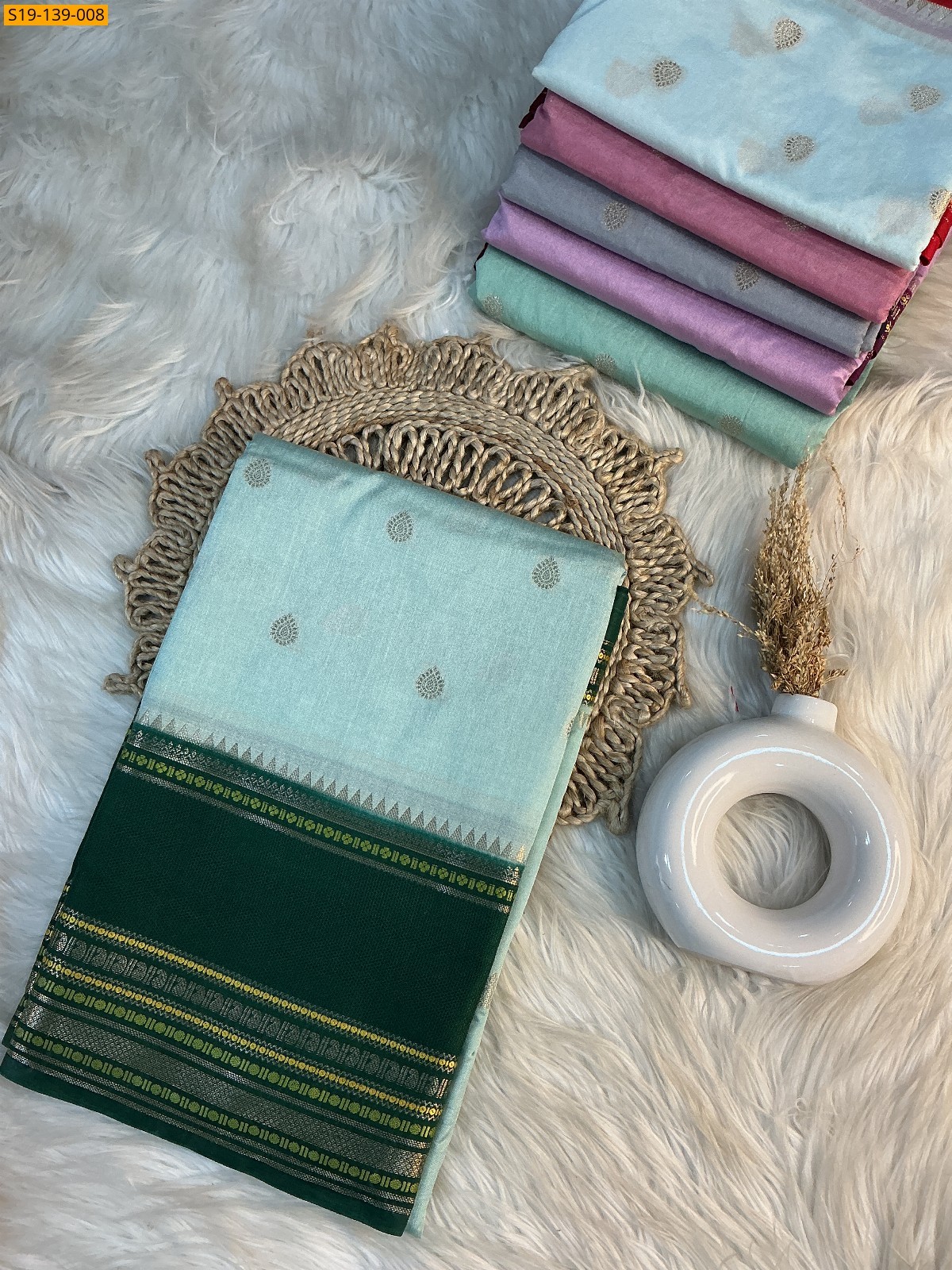 Light Green Banarasi semi dupian warm silk Sarees