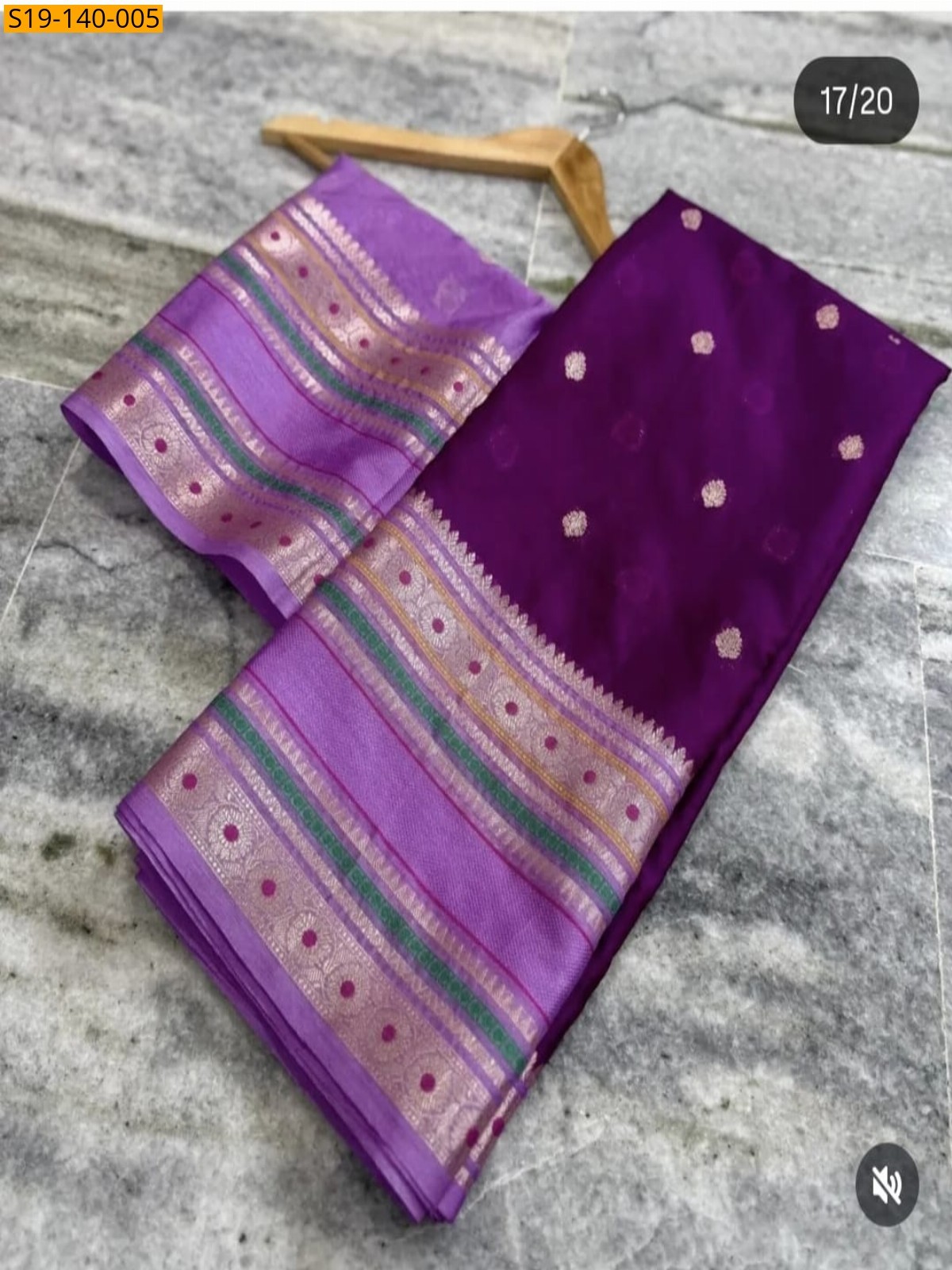 Purple Banarasi Warm silk saree