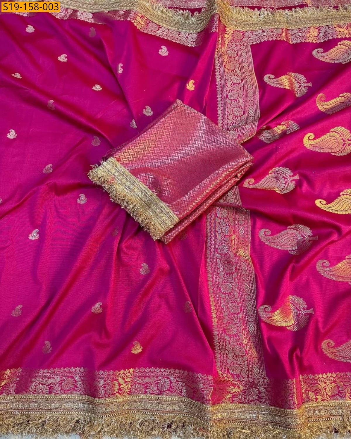 Pink Semi Mashru Katan Silk Saree