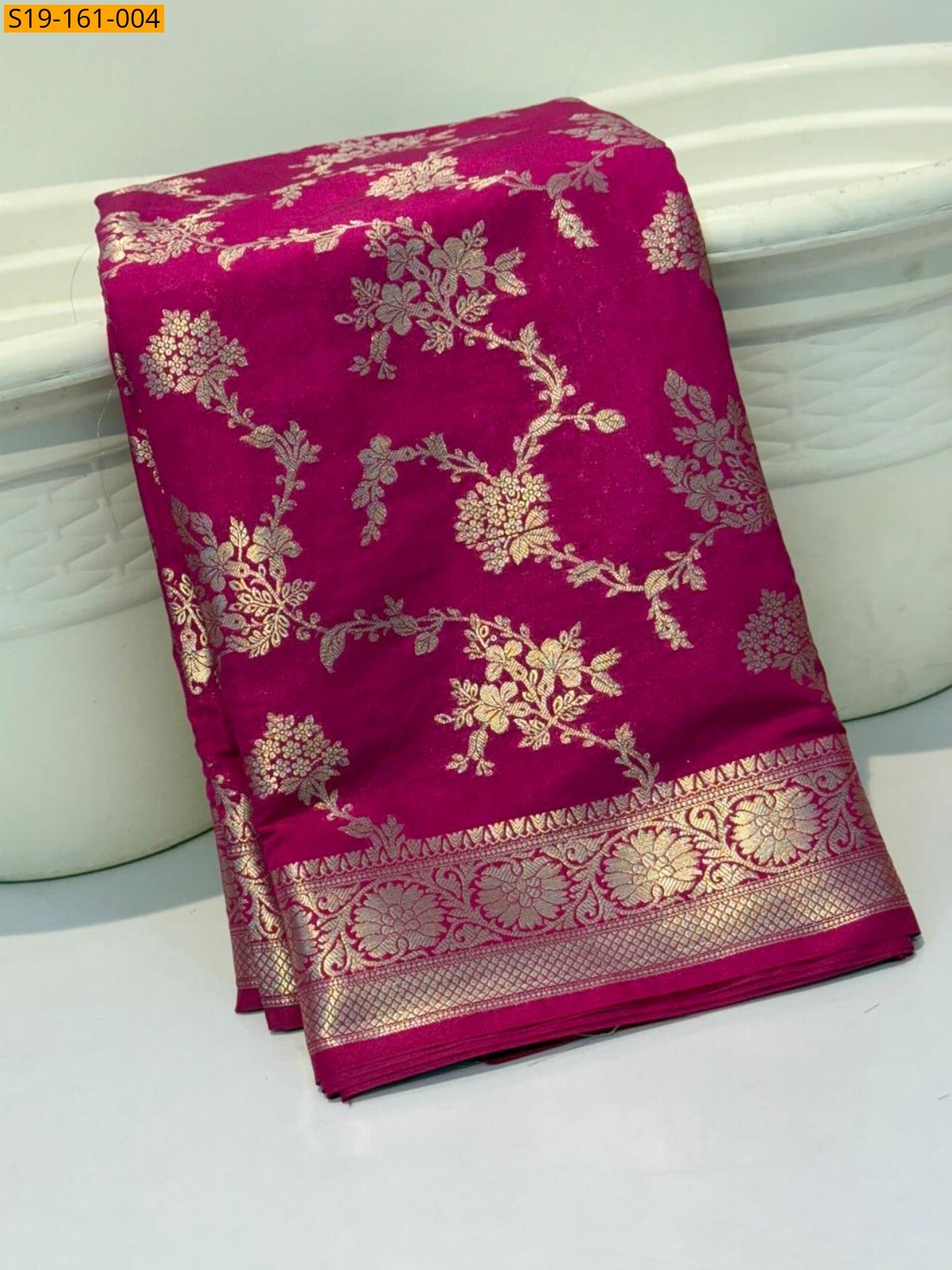 Pink Banarasi katan daibal Saree