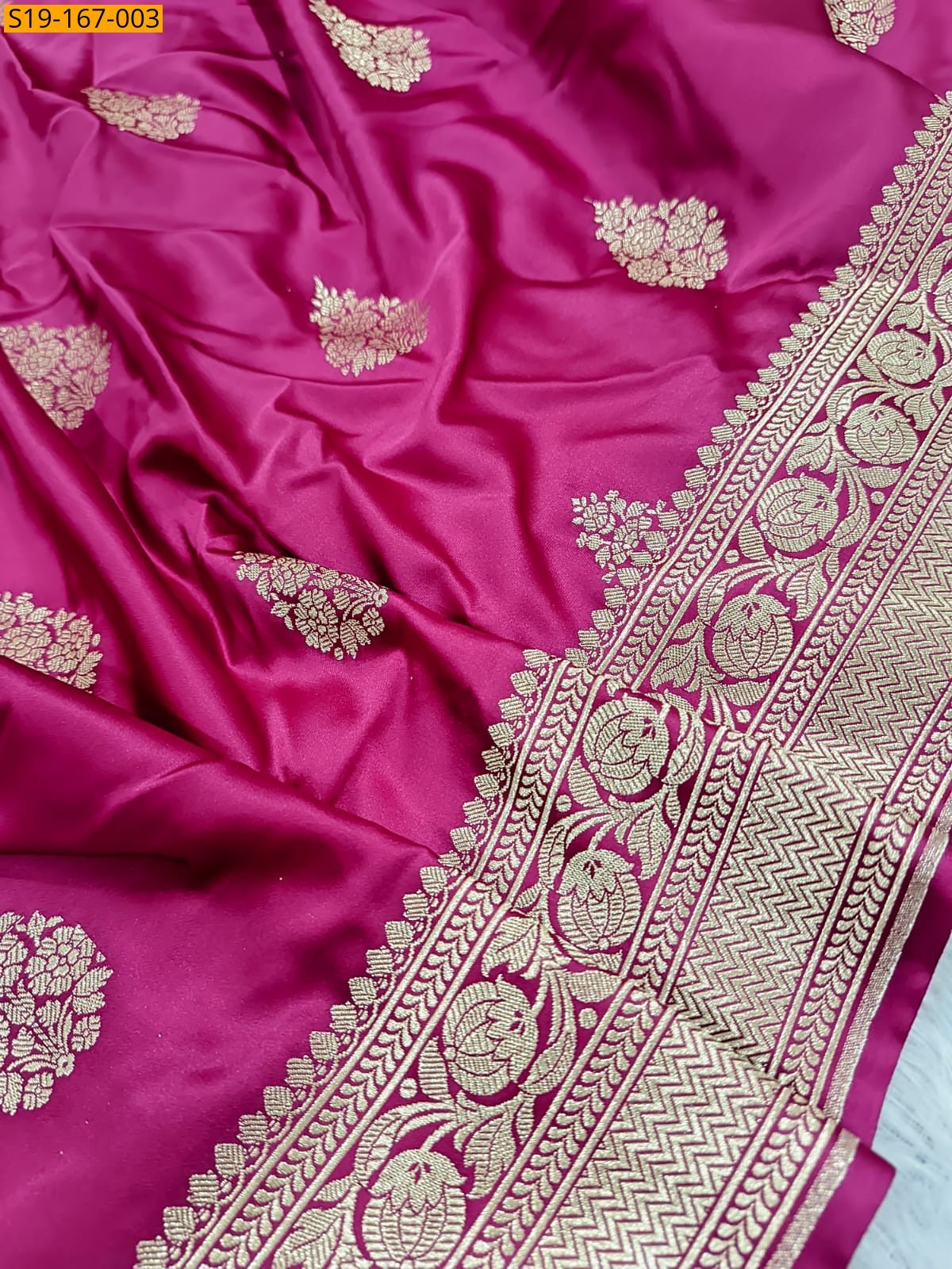 Pink Banarasi katan daible Warm Silk Saree