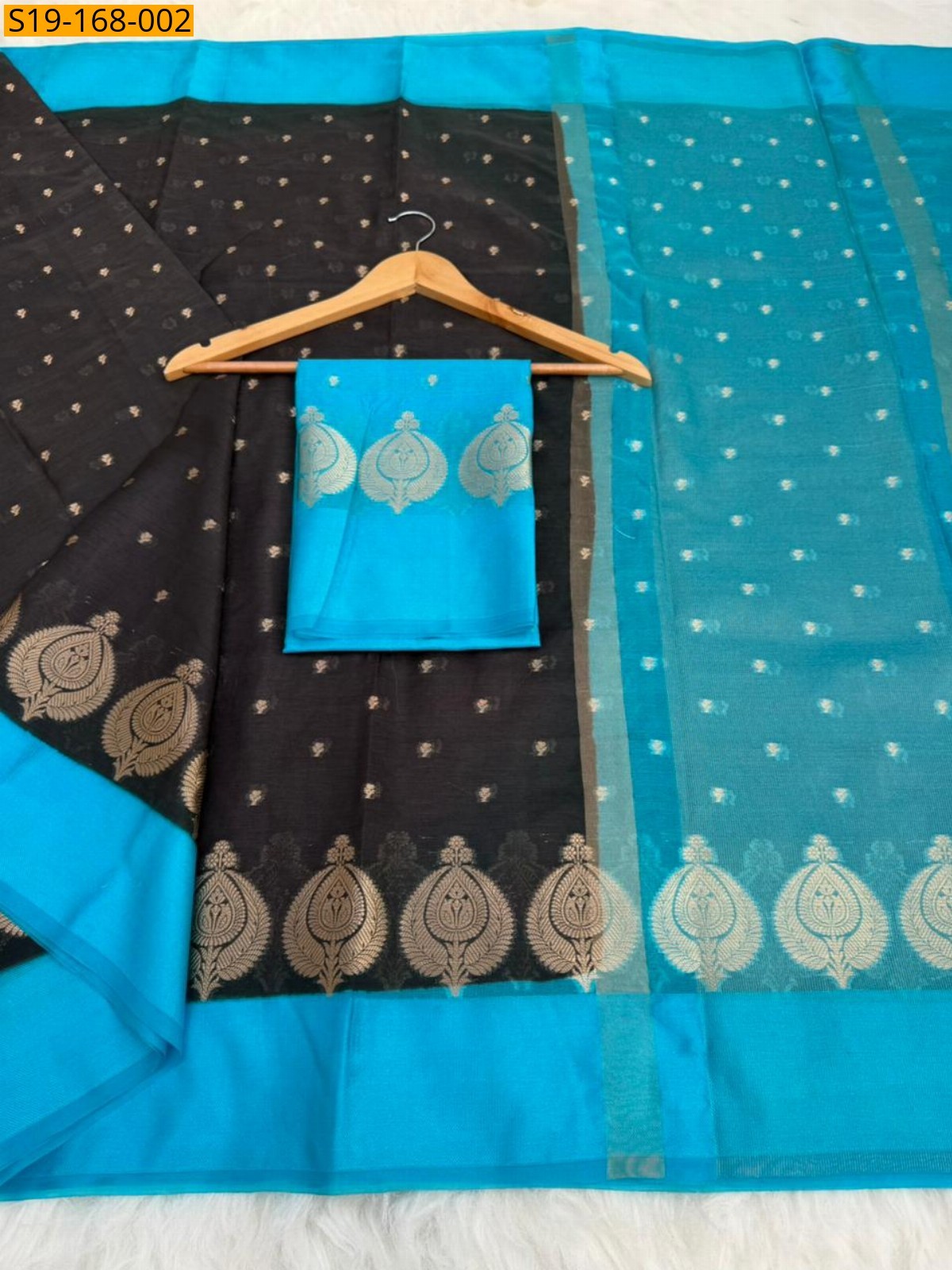 Black Banarasi Warm soft silk saree