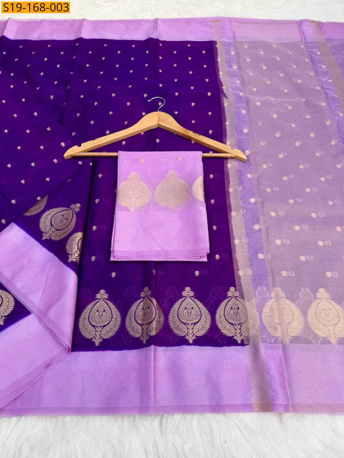 Banarasi Warm soft silk saree - Voilet 