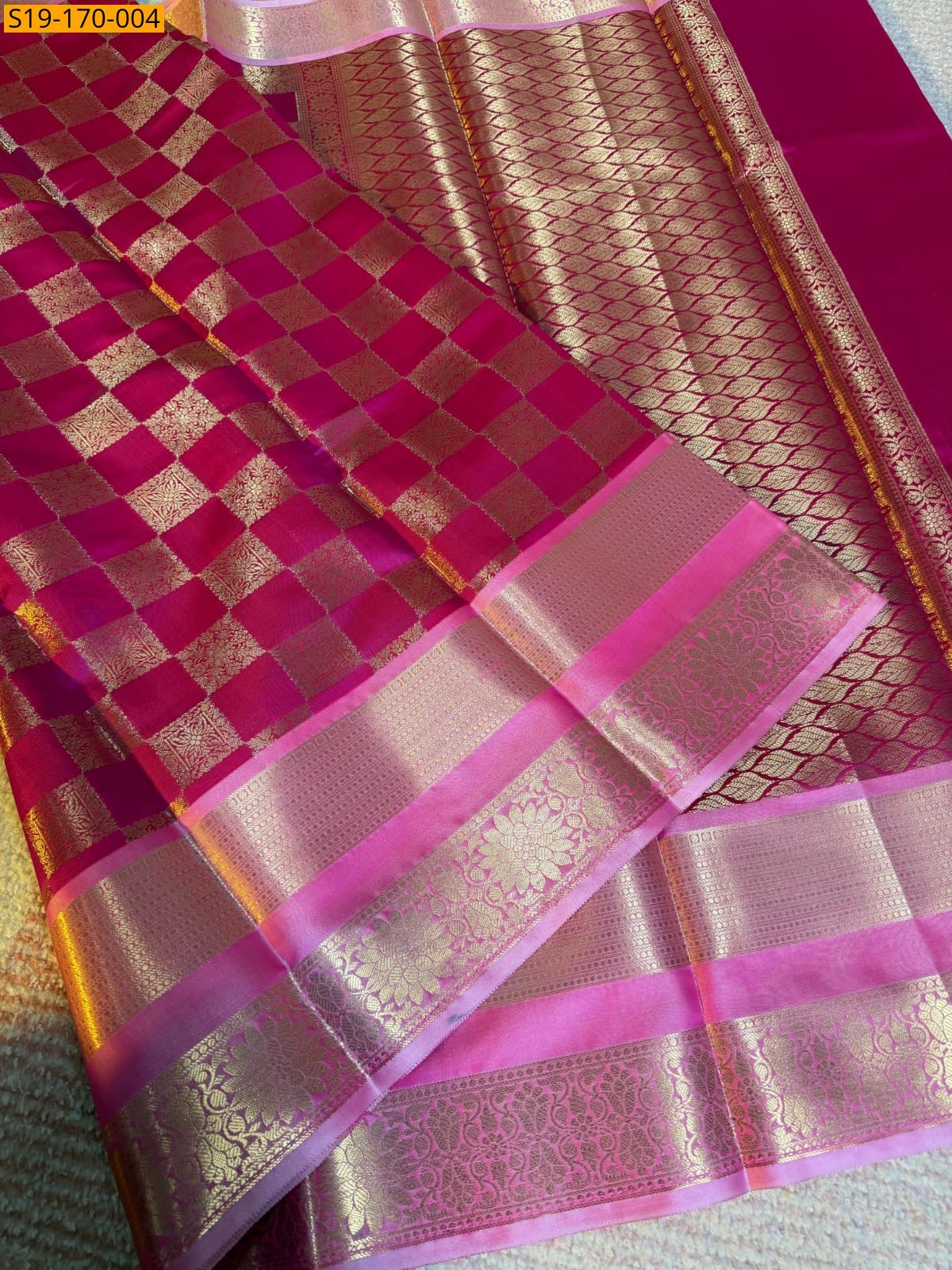 Pink Banarasi soft silk sarees