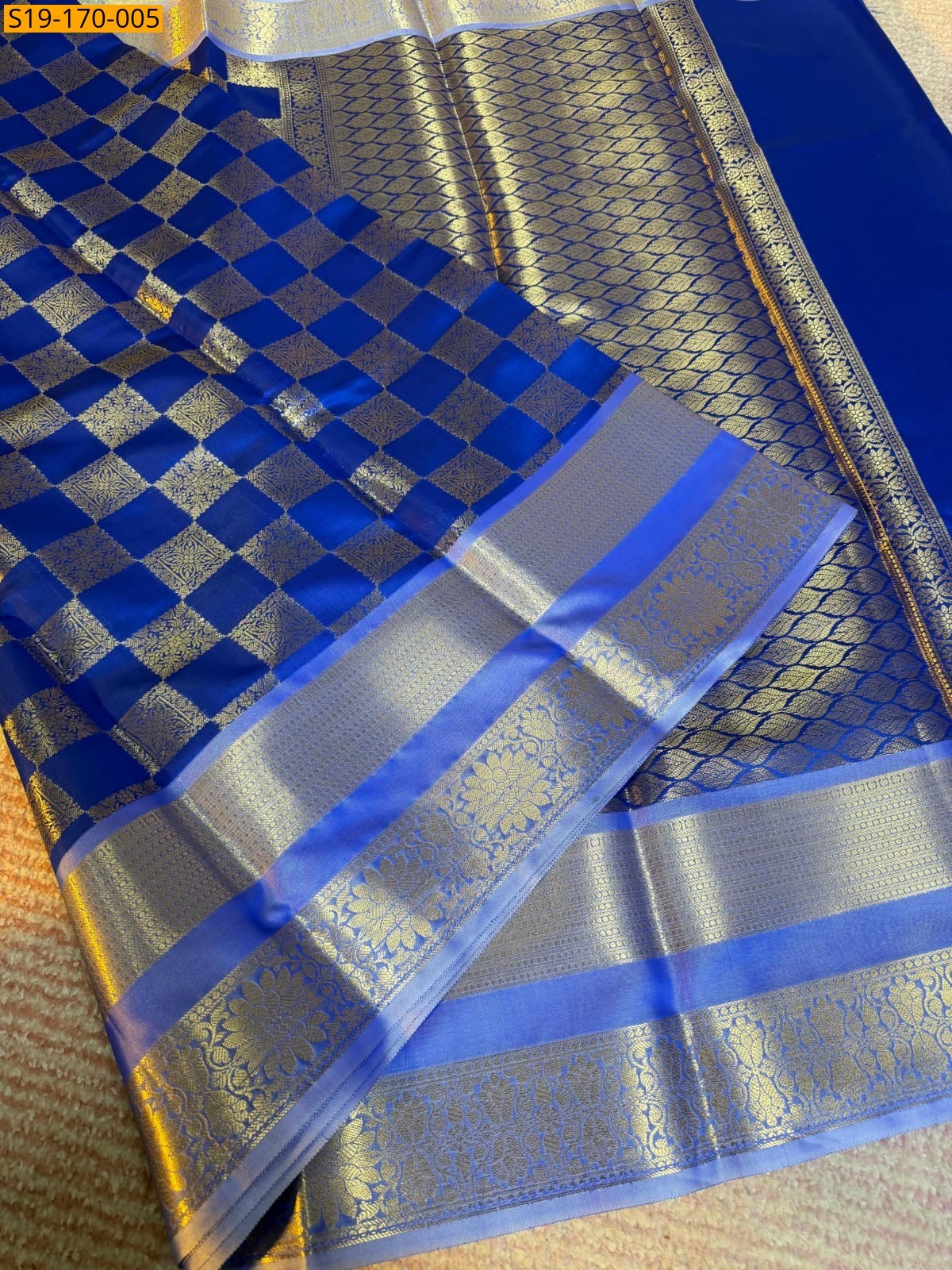 Royal Blue Banarasi soft silk sarees