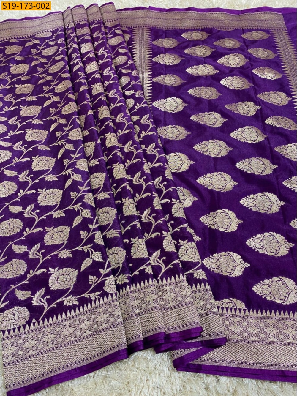 Banarasi Semi Katan Mashru Silk Saree