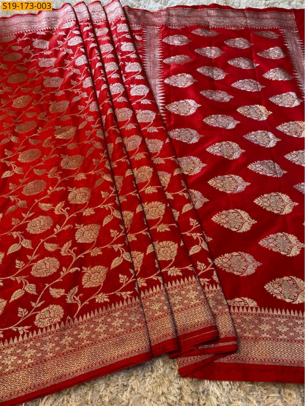 Banarasi Semi Katan Mashru Silk Saree