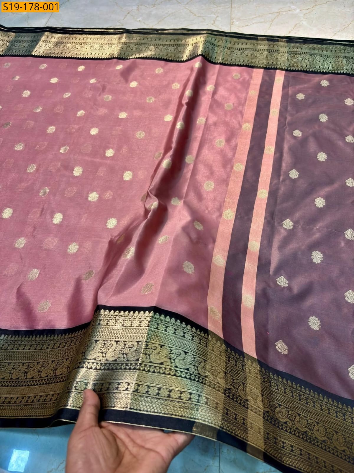Onion Pink Banarasi Semi Katan Silk Sarees