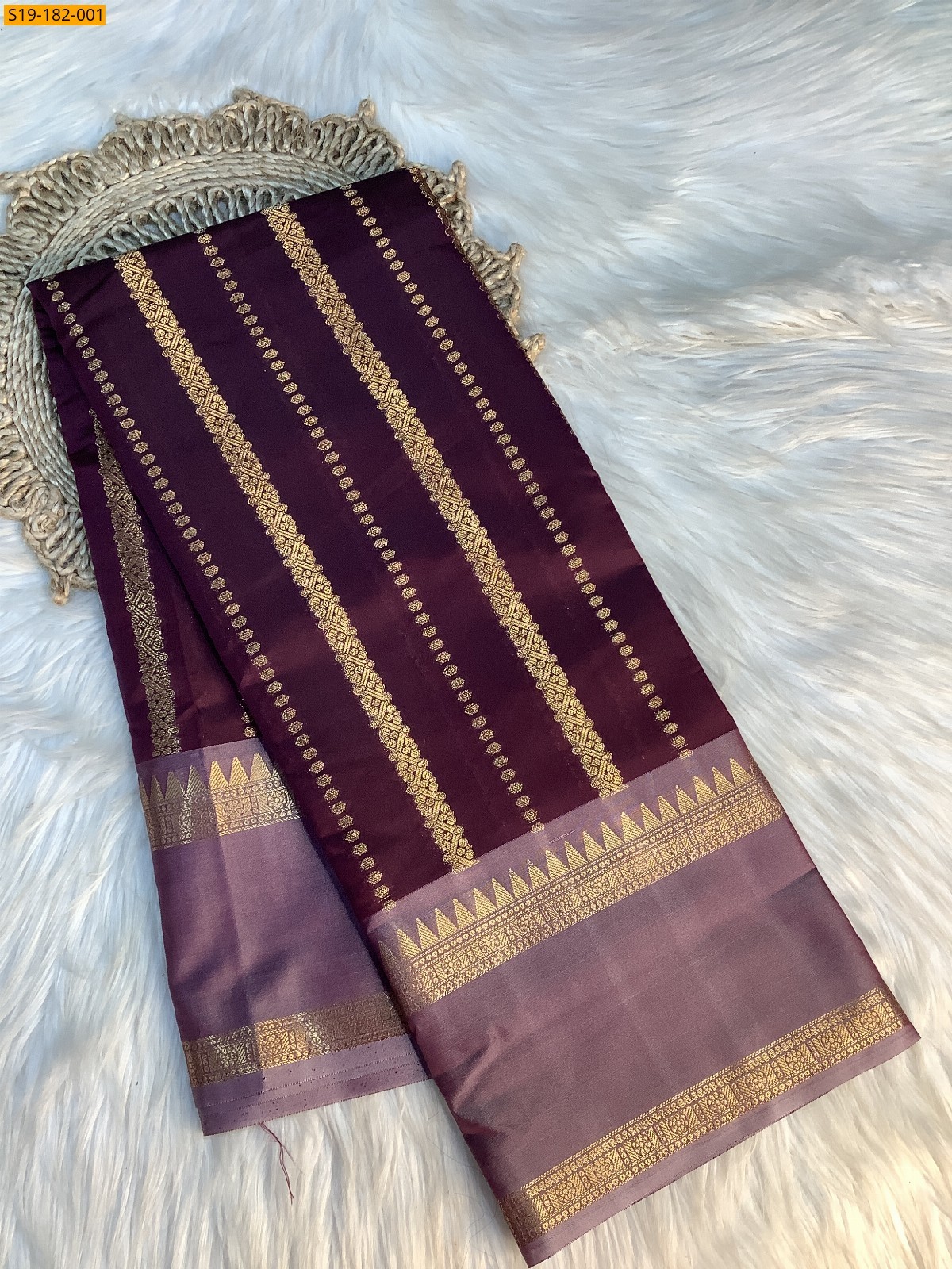 Wine Banarasi semi katan soft silk sarees