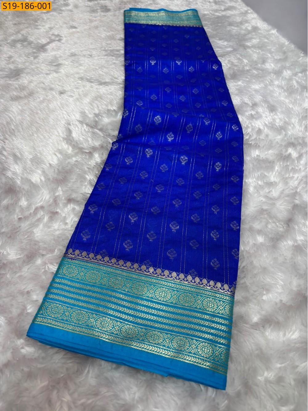 Royal Blue Fancy Banarasi chiniya Silk Sarees Royal Blue Fancy Banarasi chiniya Silk Sarees