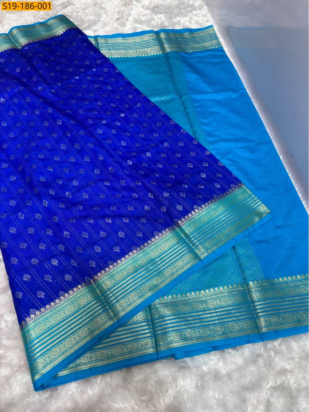 Royal Blue Fancy Banarasi chiniya Silk Sarees Royal Blue Fancy Banarasi chiniya Silk Sarees