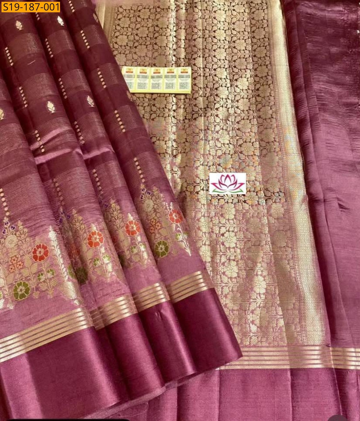Onion Fancy Raw Mango SIlk Sarees