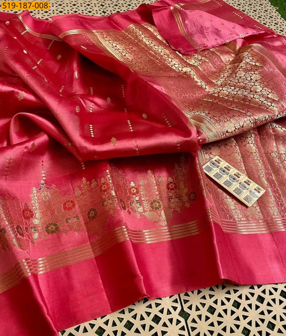 Pink Fancy Raw Mango SIlk Sarees