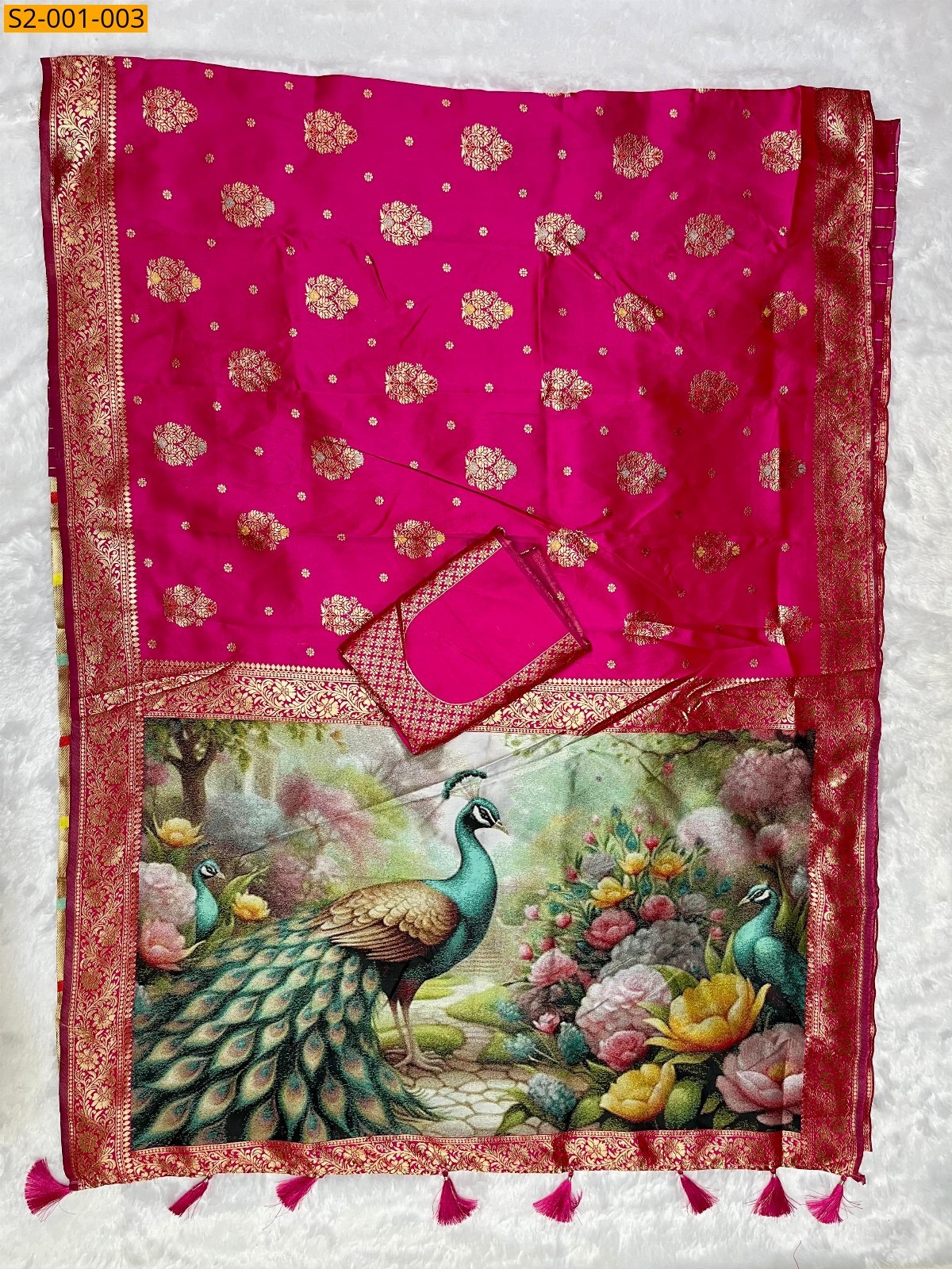 Pink Fancy satin silk sarees