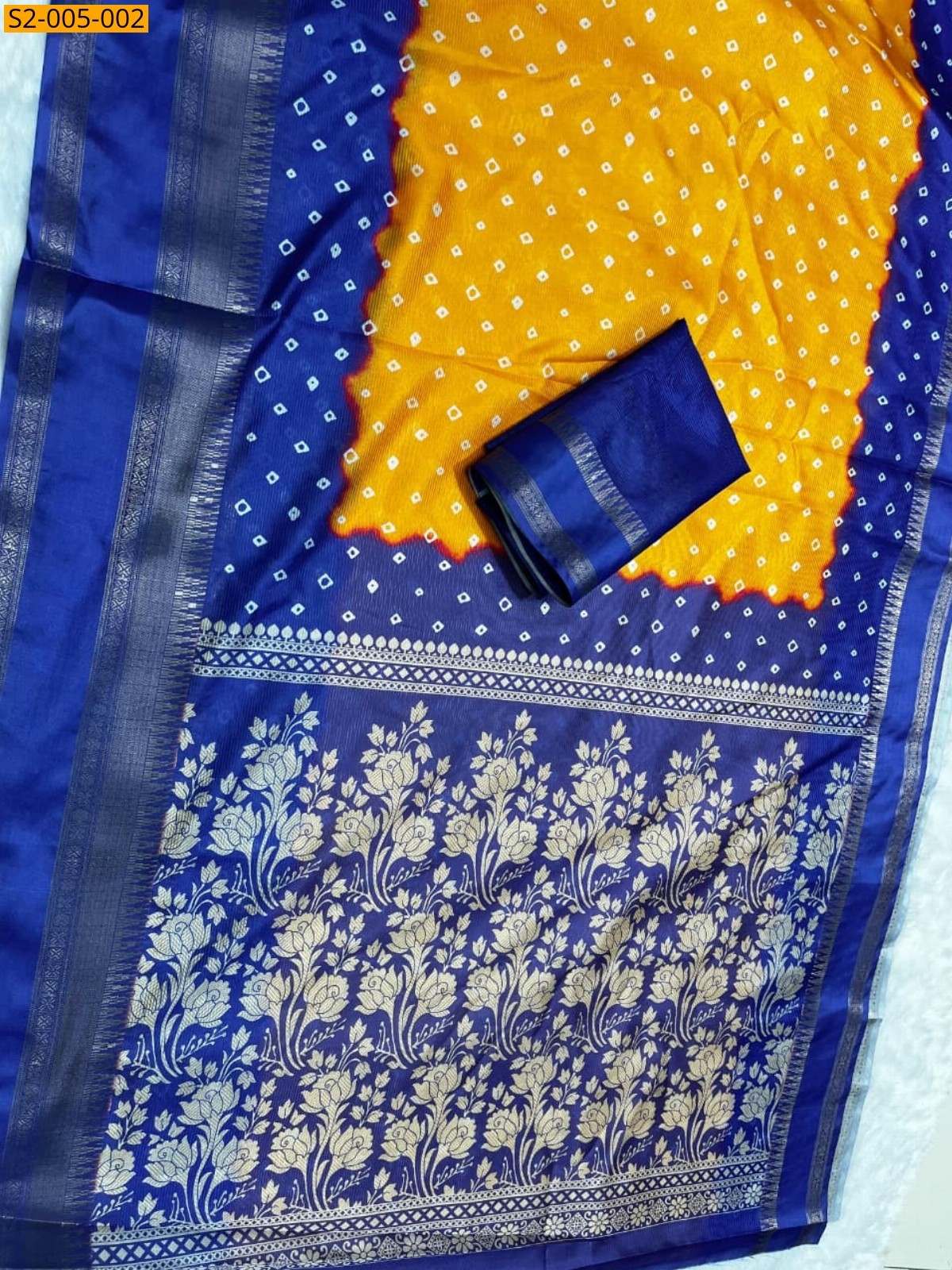Yellow Fancy silk Saree