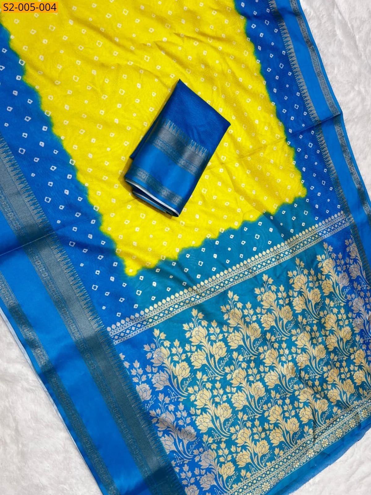 Yellow Fancy silk Saree