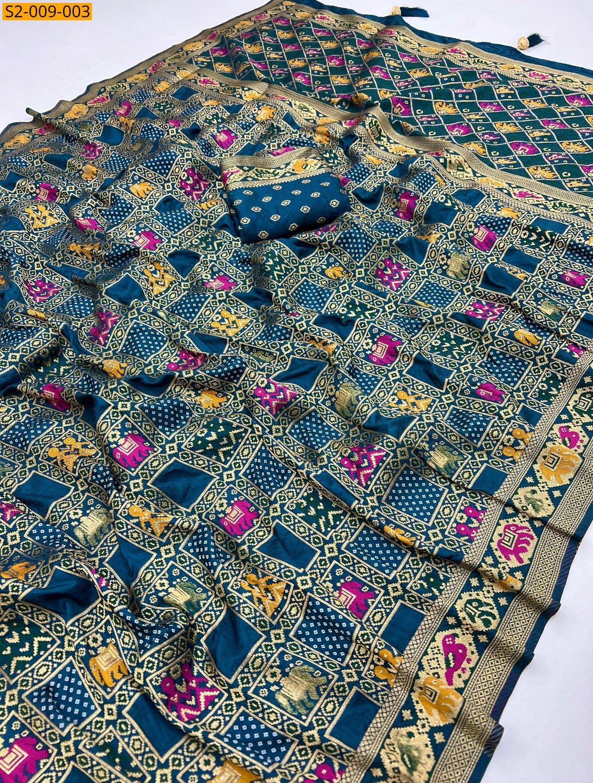 Morpitch Pure patola silk saree
