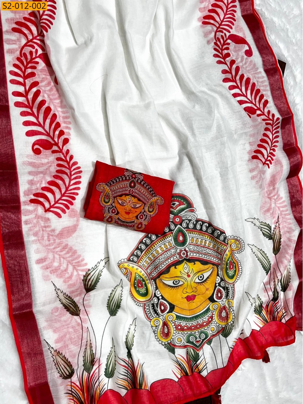 Soft linen cotton saree