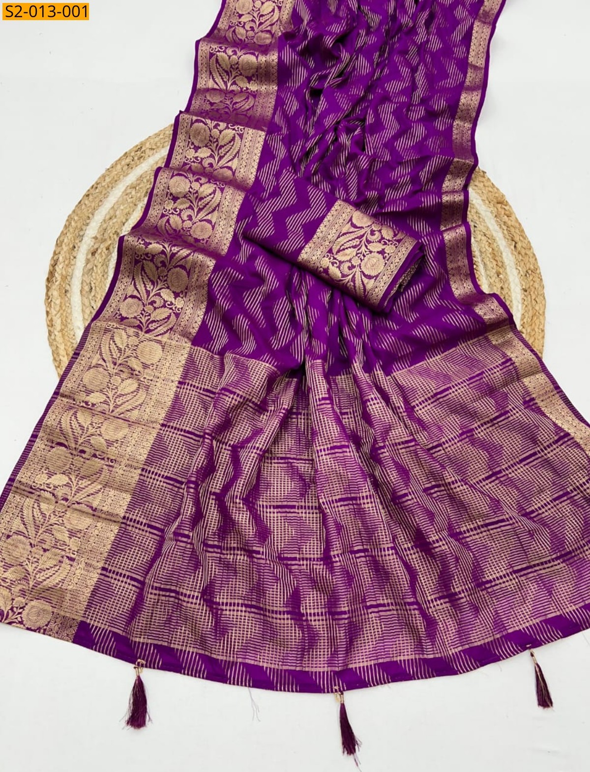Magenta Pure Viscose crape silk sarees