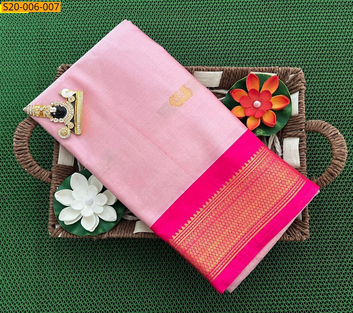 Pink Silk Cotton Saree
