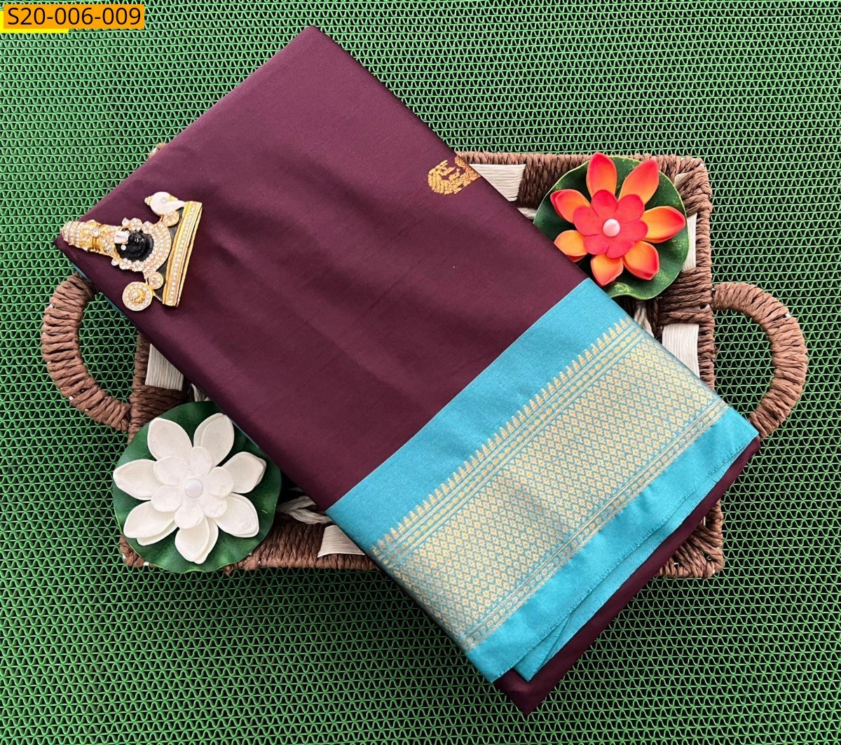 Brown Silk Cotton Saree