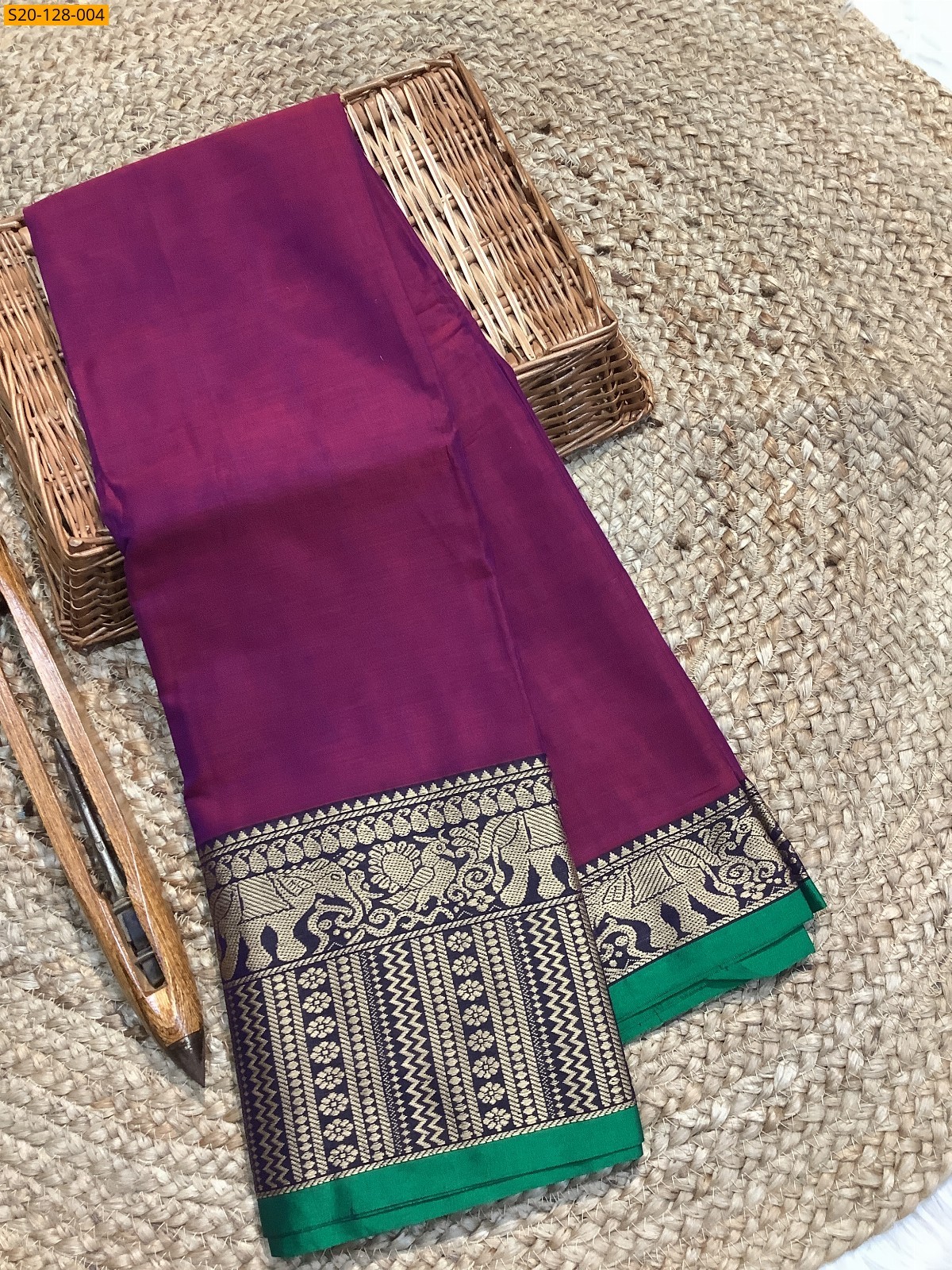 Purple Narayanpet soft cotton sarees