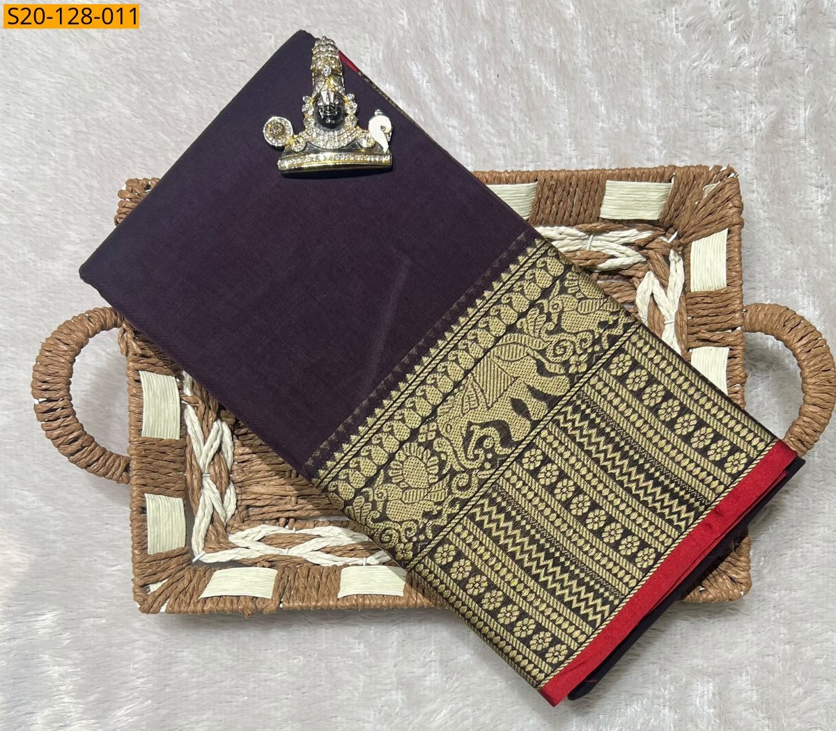 Purple Traditional Narayanpet Saree