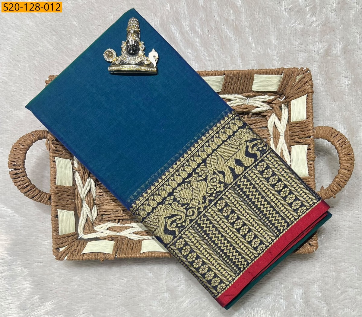 Blue Traditional Narayanpet Saree