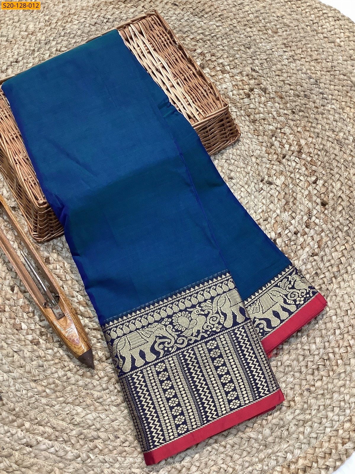Blue Narayanpet soft cotton sarees