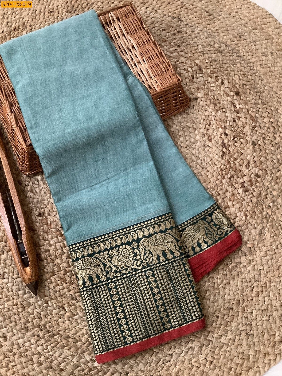 Blue Narayanpet soft cotton sarees